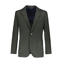 brown blazer displayed in studio product photo
