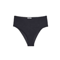black underwear bottom displayed on white background product photo