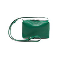 green leather crossbody bag after color change editing