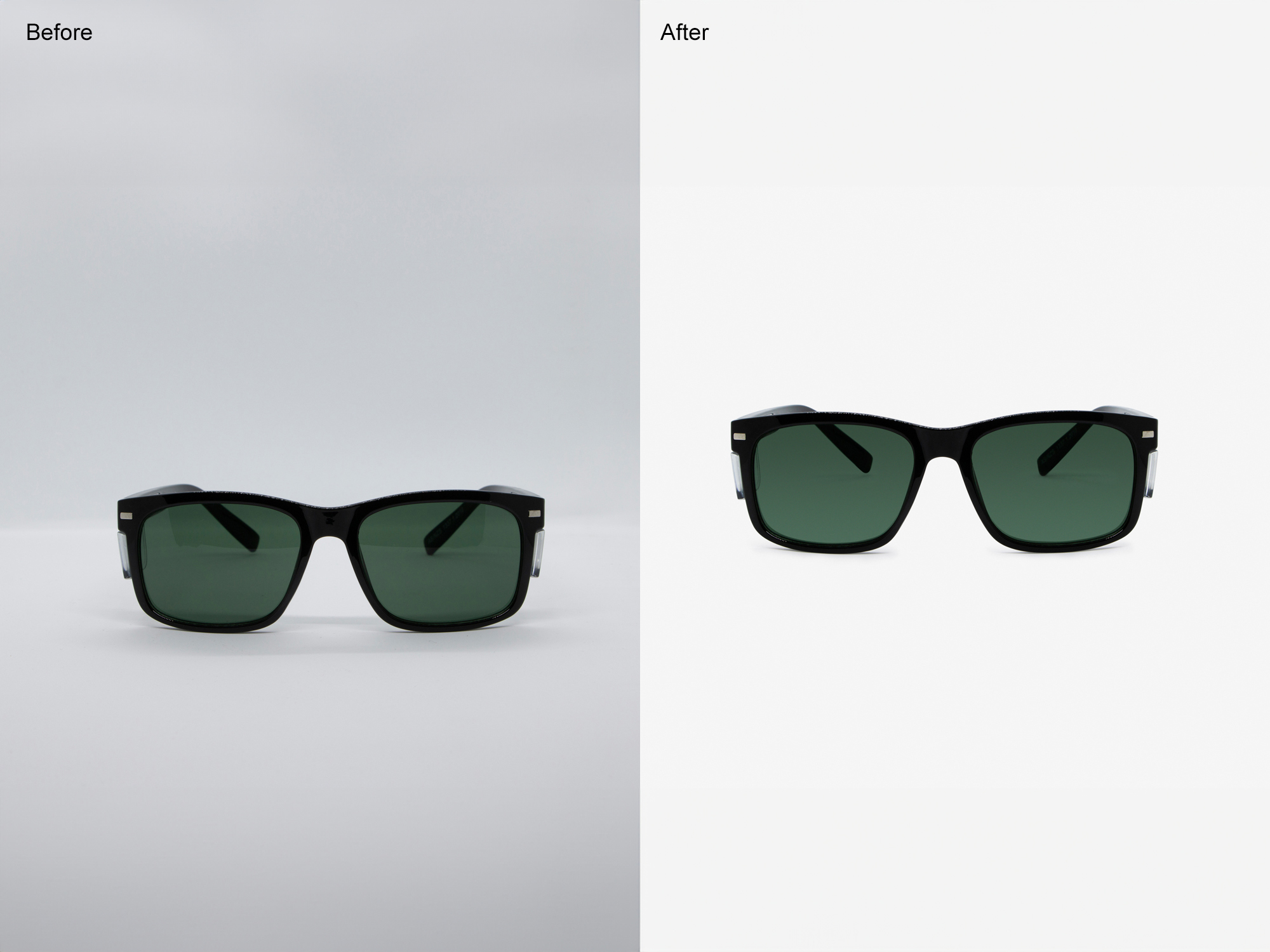 background cleaned to create distraction-free base for product photo retouching services