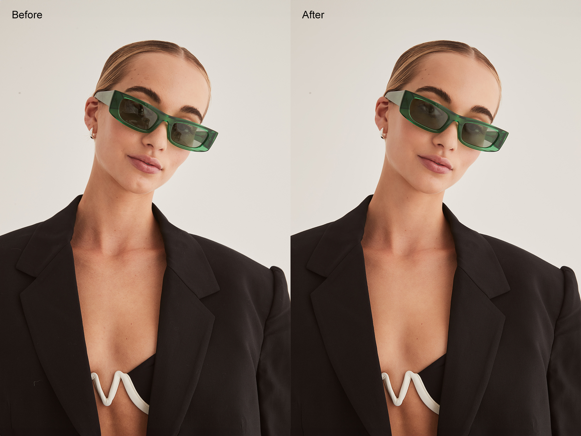 fine details corrected to improve clarity in high-resolution product imagery