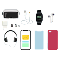 technical accessories are arranged to expose dependency between items, clarifying how components relate within the set