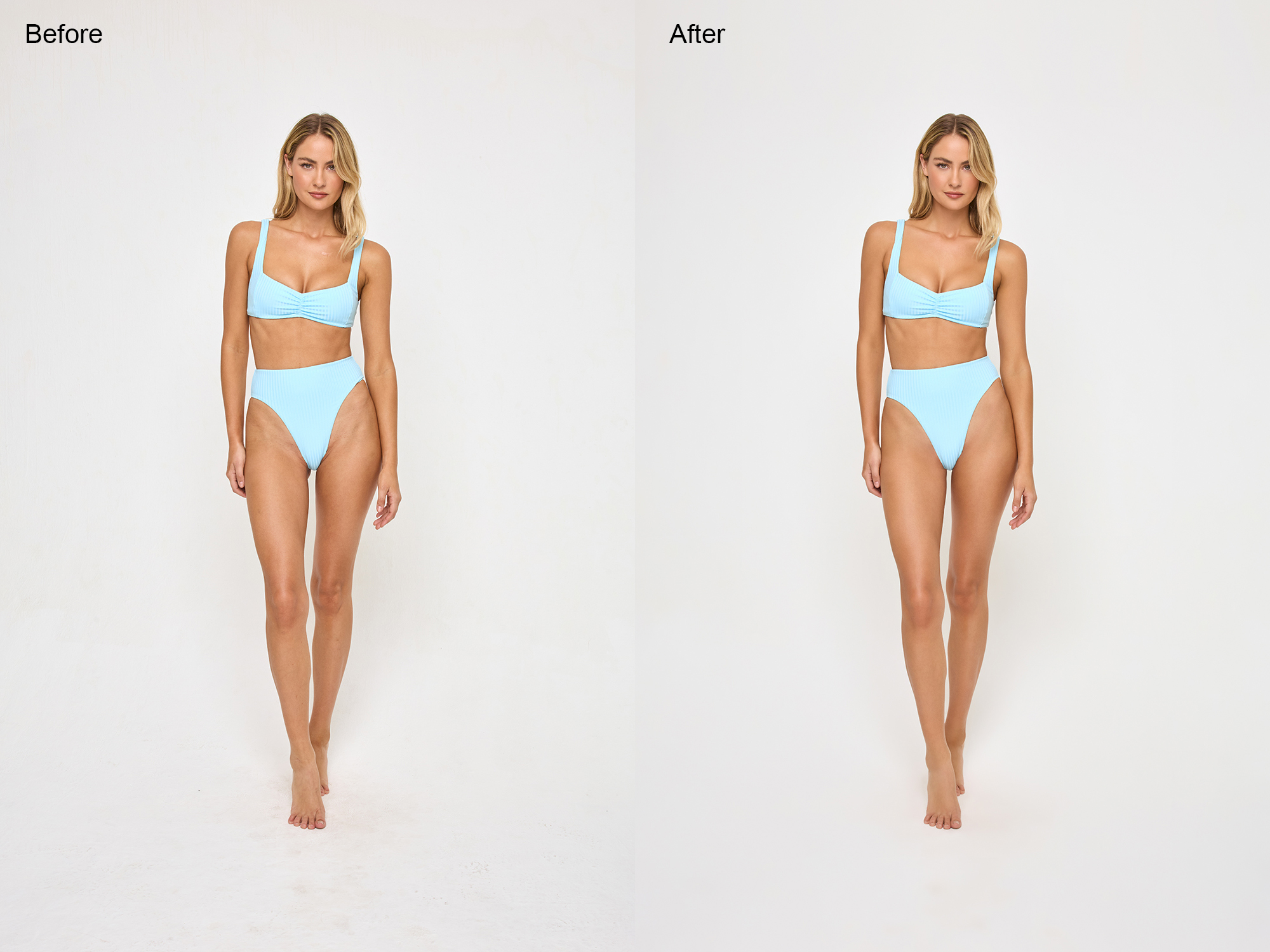 uniform color distribution achieved across fabric and skin tones