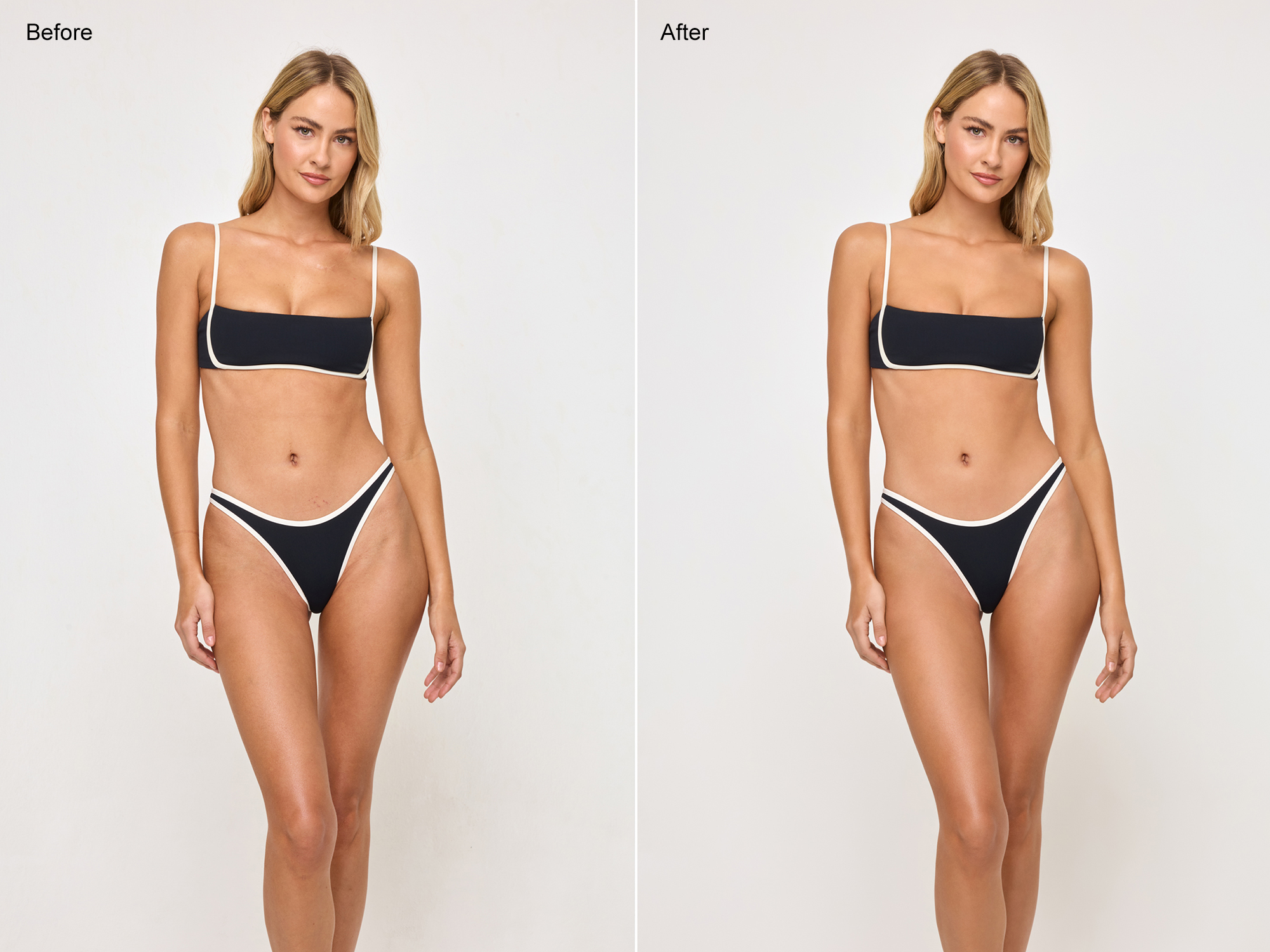 shadow shaping reinforces contour accuracy and garment definition