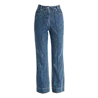 designer denim jeans refinement with structure alignment and color accuracy