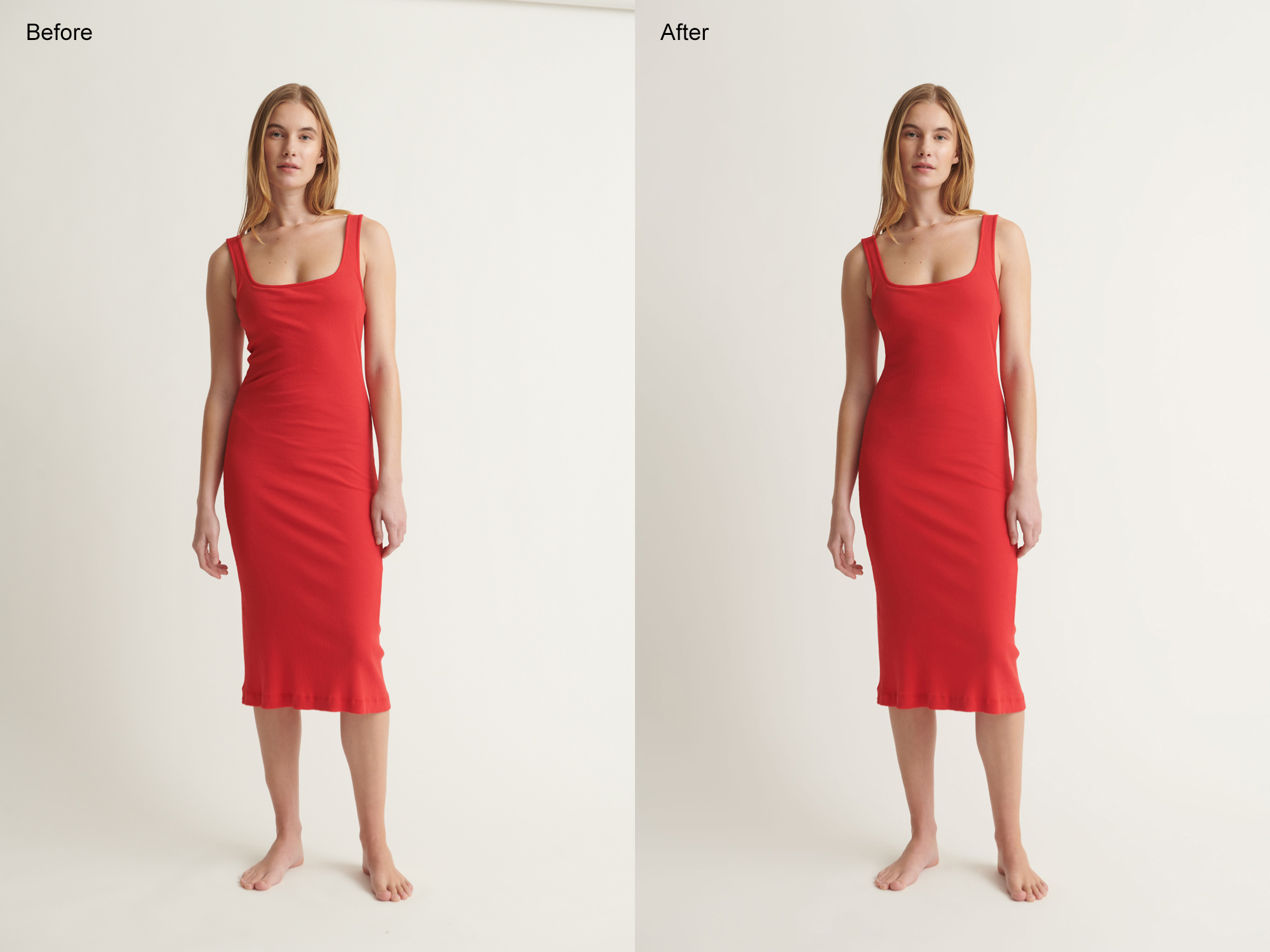 creases are softened to improve garment presentation